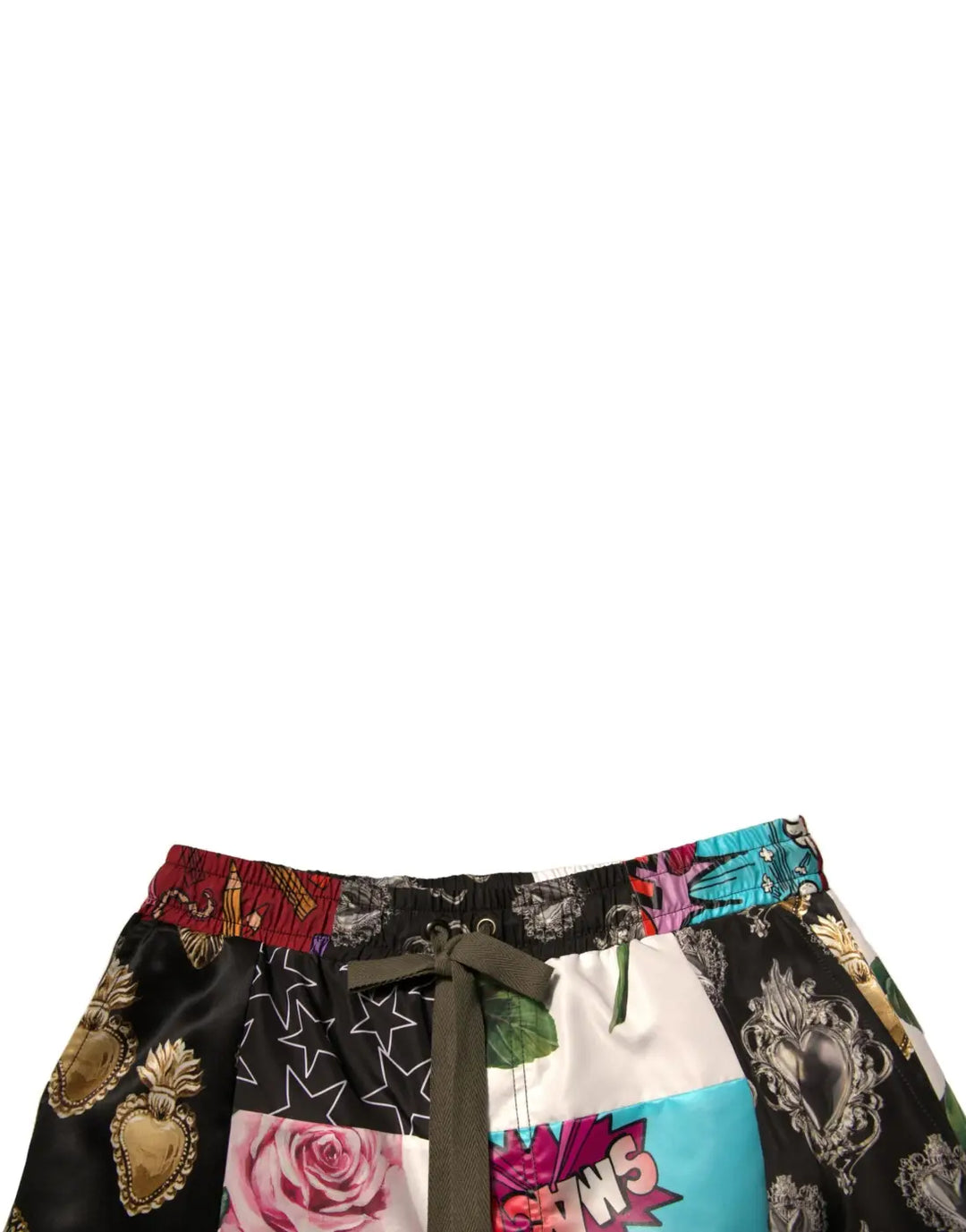 Dolce &amp; Gabbana Multicolor Patchwork Cargo Bermuda Shorts