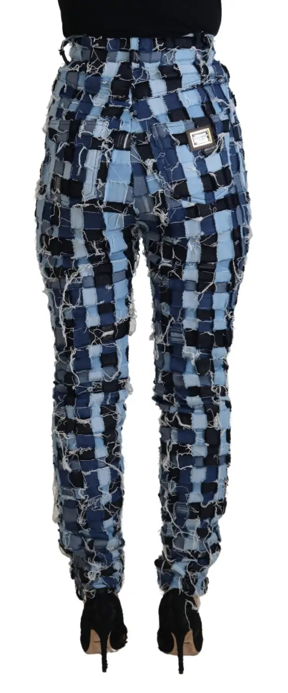 Dolce &amp; Gabbana Multicolor Patchwork Cotton Denim Jeans