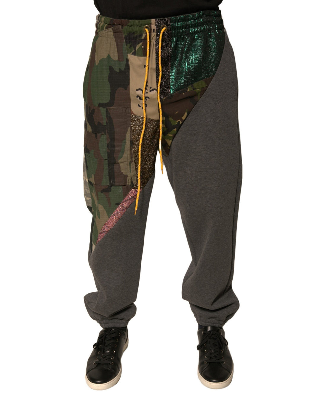 Dolce &amp; Gabbana Multicolor Patchwork Cotton Jogger Sweatpants Pants
