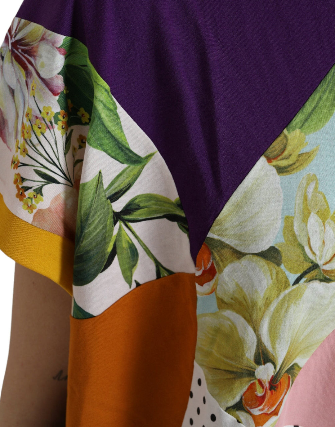 Dolce &amp; Gabbana - Multicolor Patchwork Cotton Silk Blouse Top