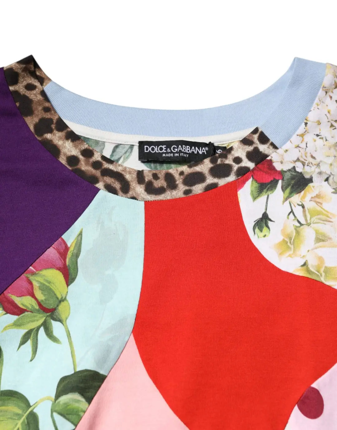 Dolce &amp; Gabbana Multicolor Patchwork Cotton Silk Blouse Top