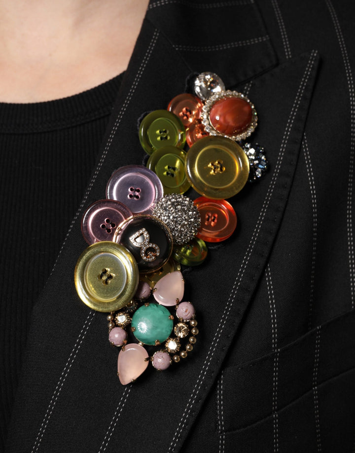 Dolce &amp; Gabbana Sport Jackets - Multicolor Patchwork Embellished Coat Jacket