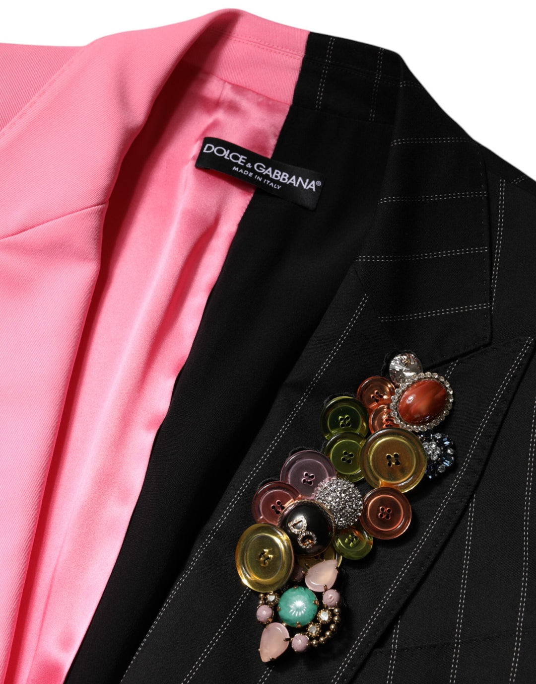 Dolce &amp; Gabbana Sport Jackets - Multicolor Patchwork Embellished Coat Jacket