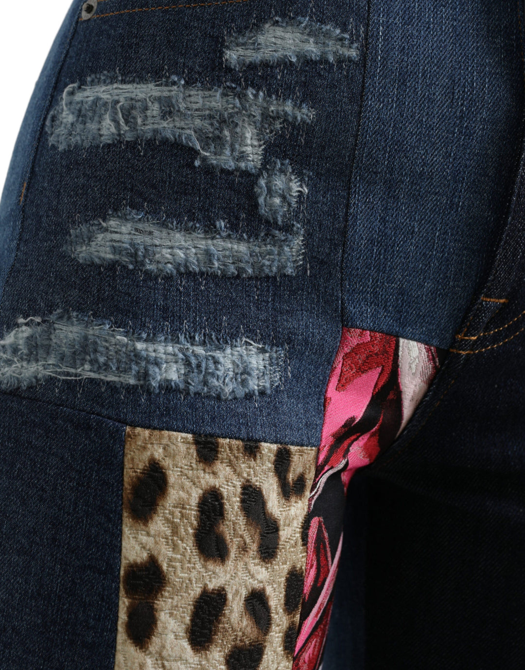 Dolce &amp; Gabbana Multicolor Patchwork Grace Skinny Denim Jeans