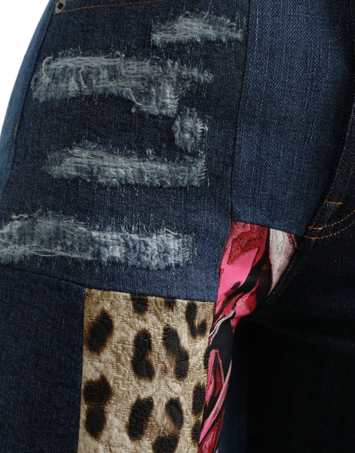 Dolce &amp; Gabbana Multicolor Patchwork Grace Skinny Denim Jeans