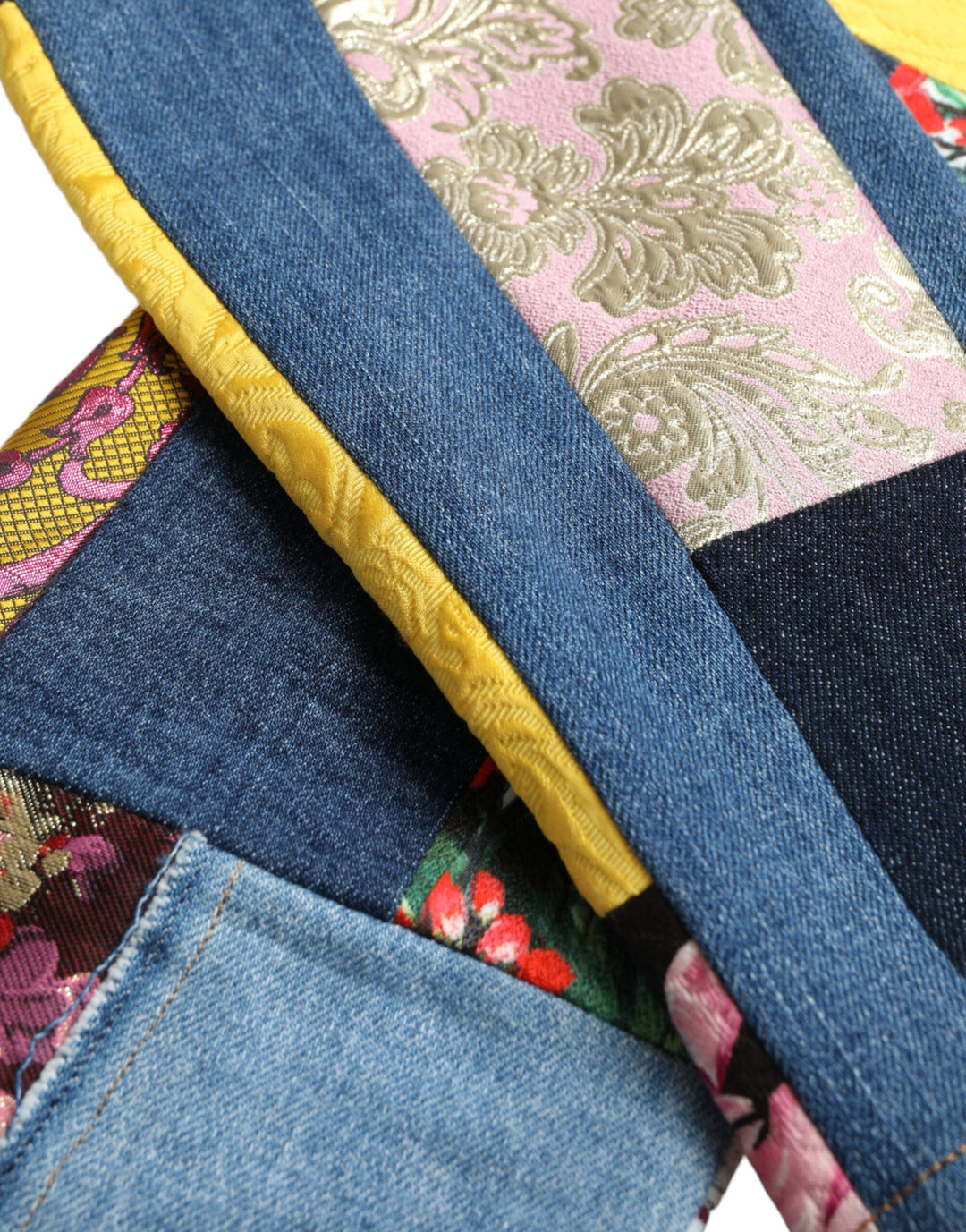 Dolce &amp; Gabbana Multicolor Patchwork Grace Skinny Denim Jeans