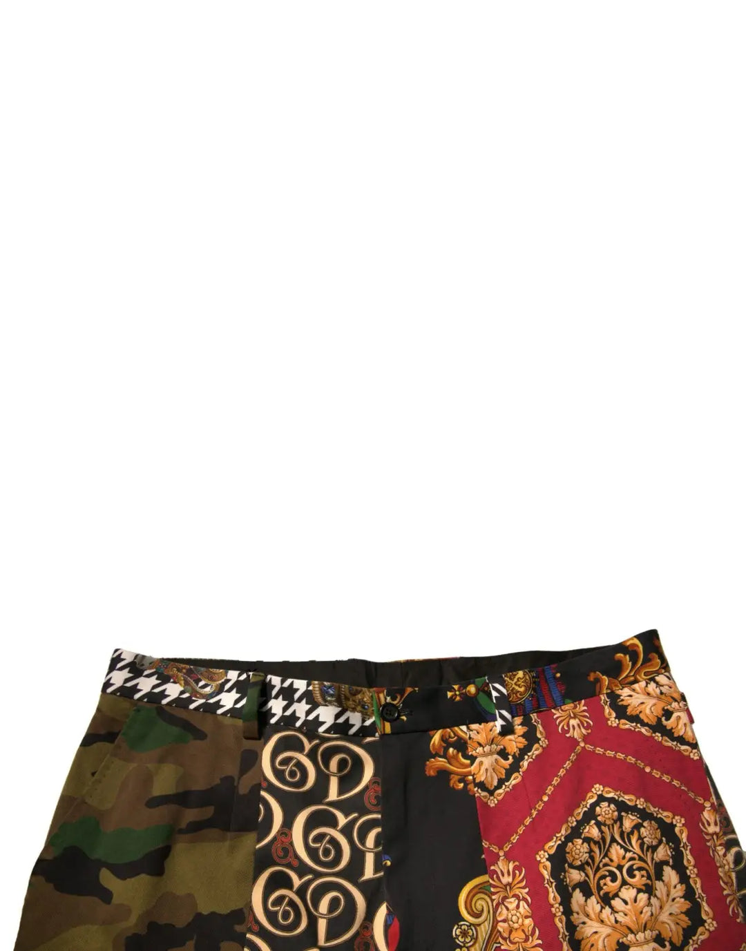 Dolce &amp; Gabbana Multicolor Patchwork Men Dress Pants