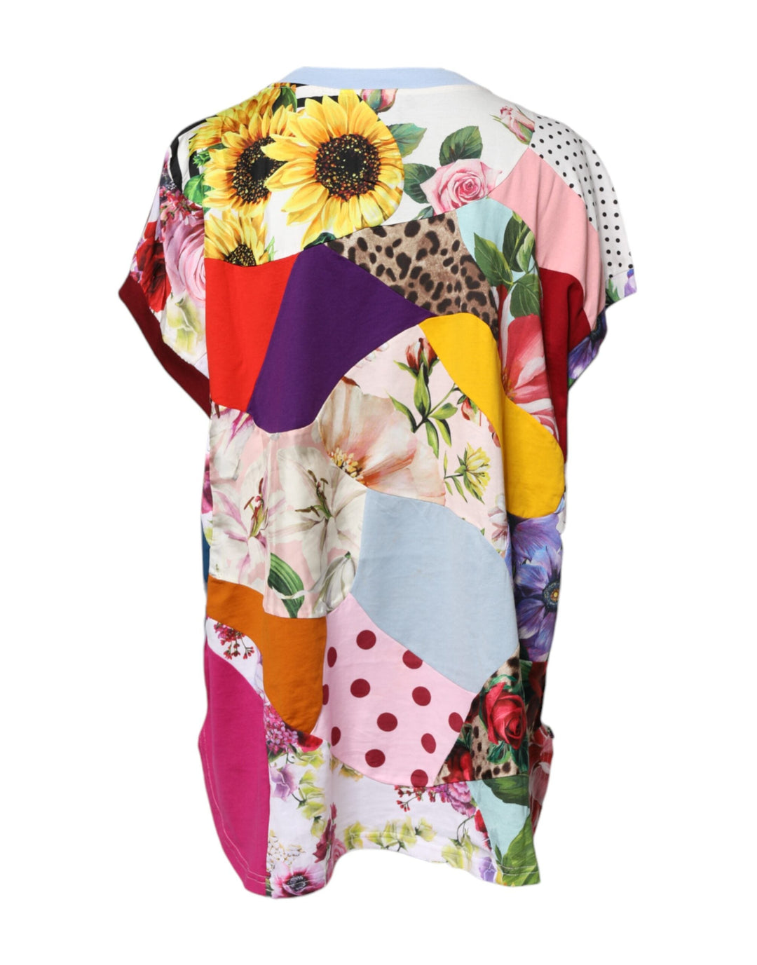 Dolce &amp; Gabbana Blouses - Women’s Multicolor Patchwork Short Sleeve Blouse Top