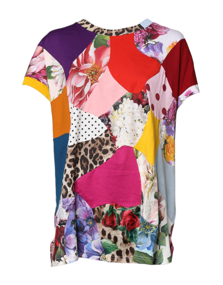 Dolce &amp; Gabbana Blouses - Women’s Multicolor Patchwork Short Sleeve Blouse Top