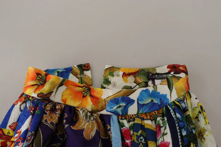 Dolce &amp; Gabbana Multicolor Patchwork Sicily Long Maxi Skirt