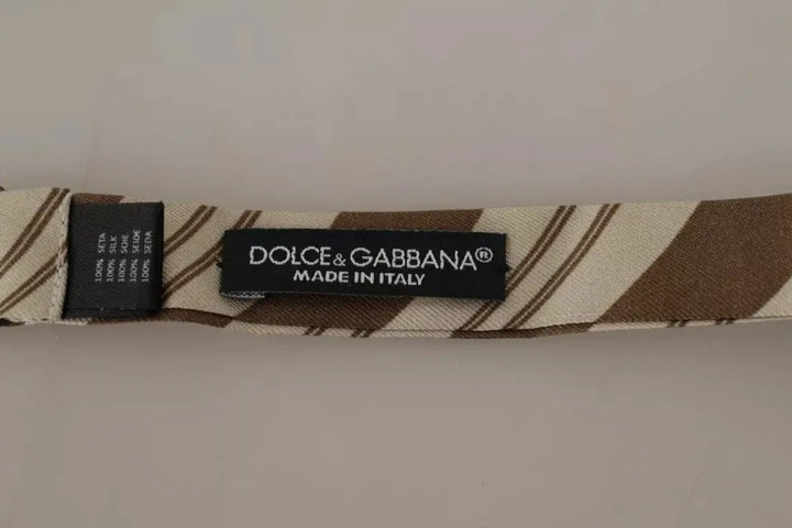 Dolce &amp; Gabbana Multicolor Patterned Adjustable Neck Bow Tie Men