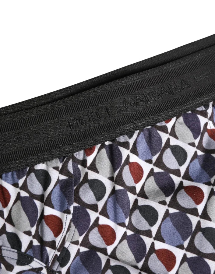 Dolce &amp; Gabbana Multicolor Patterned Men Midi Brief Underwear