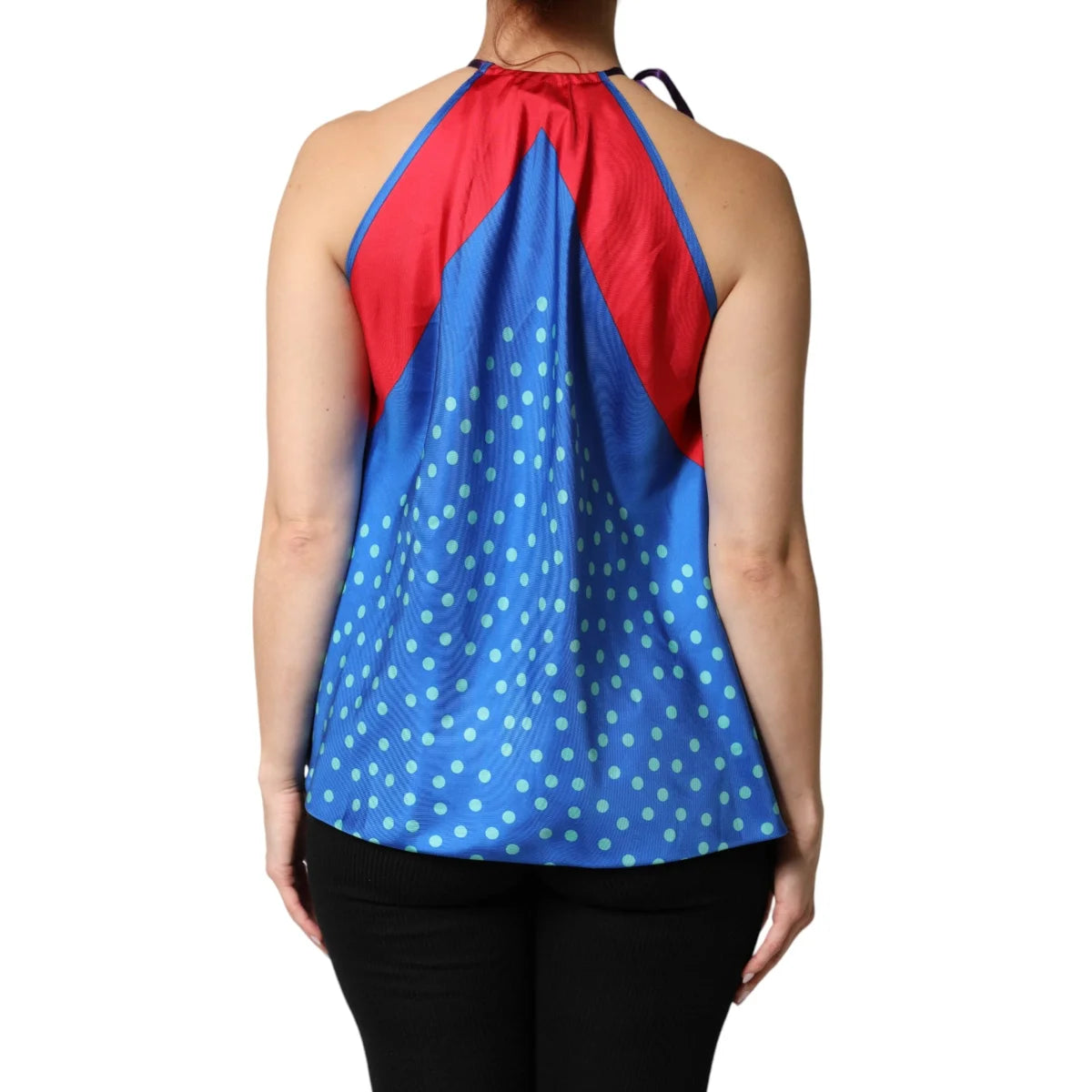 Dolce & Gabbana Multicolor Polka Dot Halter Blouse
