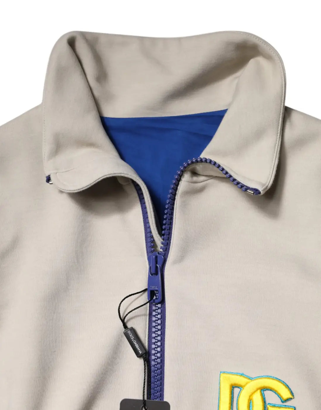 Dolce &amp; Gabbana Multicolor Polyester Full Zip Bomber Jacket