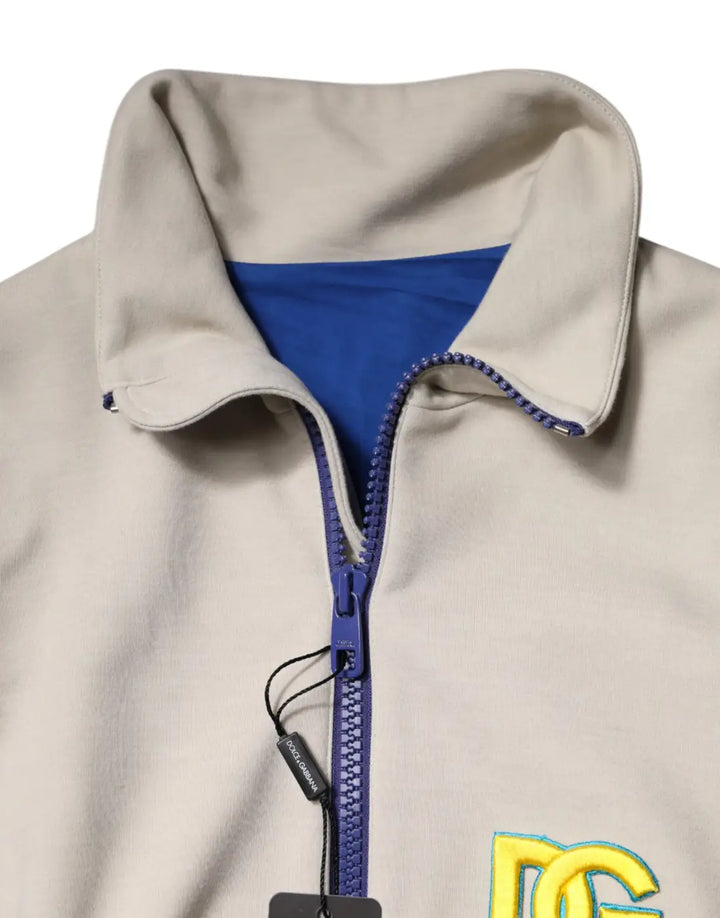 Dolce &amp; Gabbana Multicolor Polyester Full Zip Bomber Jacket