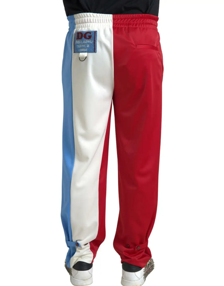 Dolce &amp; Gabbana Multicolor Polyester Men Sweatpants Pants