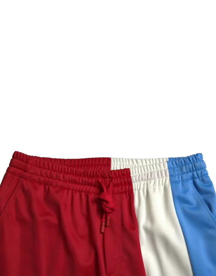 Dolce &amp; Gabbana Multicolor Polyester Men Sweatpants Pants
