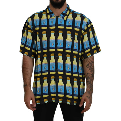 Dolce Gabbana Multicolor Printed Casual Shirt for Men &
