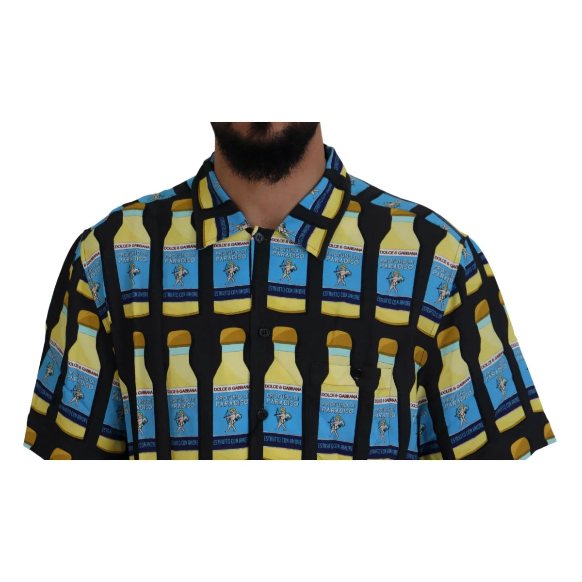 Dolce Gabbana Multicolor Printed Casual Shirt for Men &