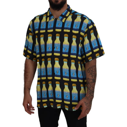 Dolce Gabbana Multicolor Printed Casual Shirt for Men &