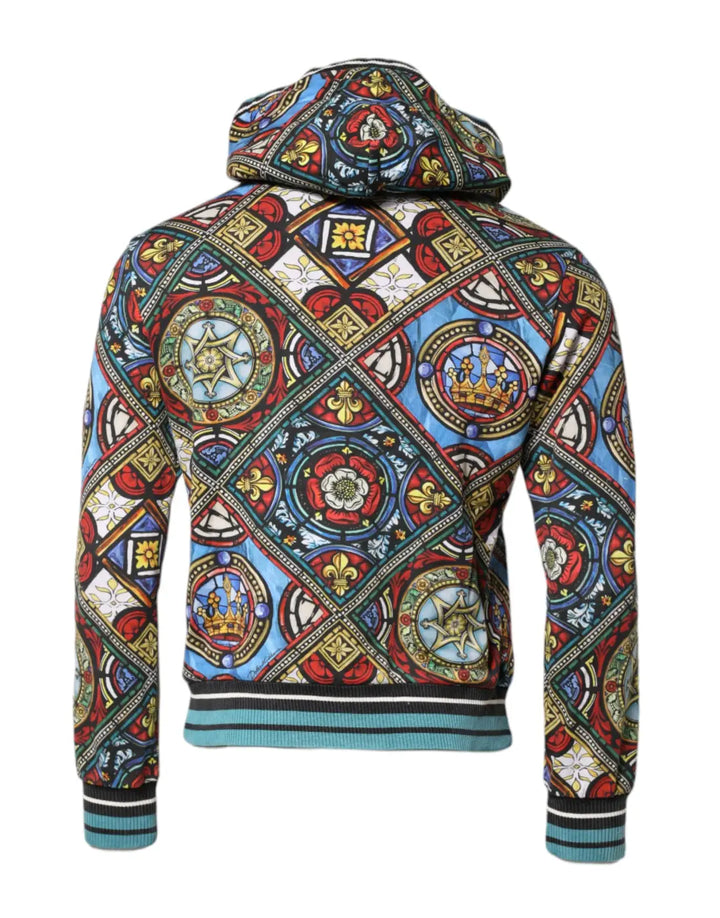 Dolce &amp; Gabbana Multicolor Printed Hooded Sweatshirt Sweater