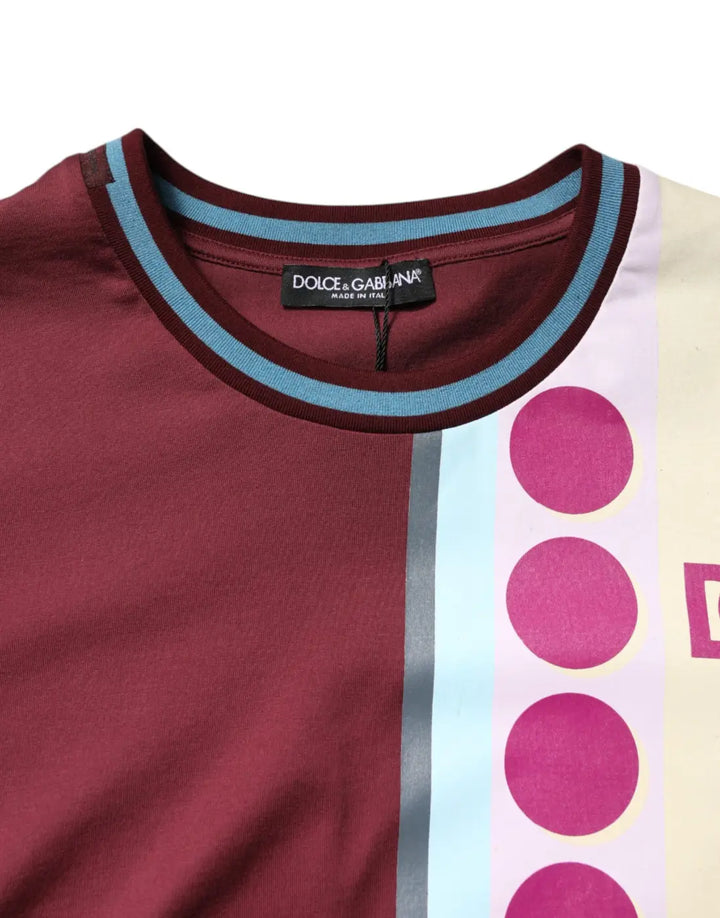 Dolce &amp; Gabbana Multicolor Printed Logo Short Sleeve T-shirt