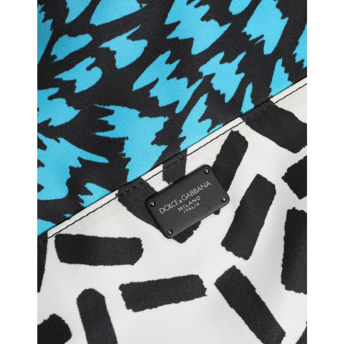 Dolce and Gabbana Multicolor Printed Nylon Pouch Bag &