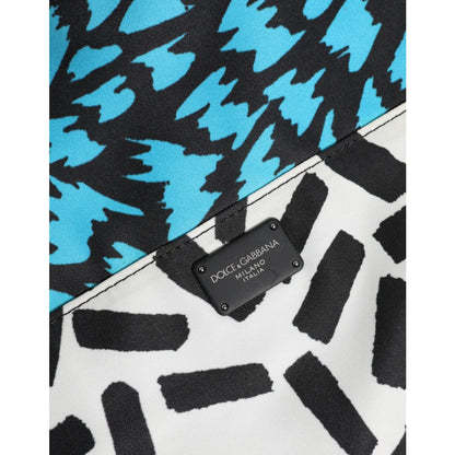 Dolce and Gabbana Multicolor Printed Nylon Pouch Bag &