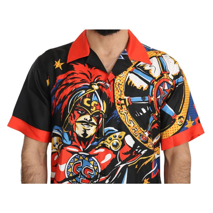 Dolce & Gabbana Multicolor Printed Short Sleeves Casual Shirt