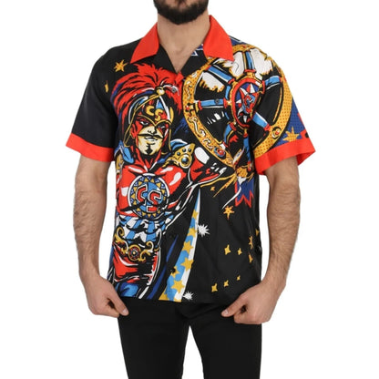 Dolce & Gabbana Multicolor Printed Short Sleeves Casual Shirt