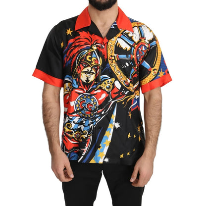 Dolce & Gabbana Multicolor Printed Short Sleeves Casual Shirt