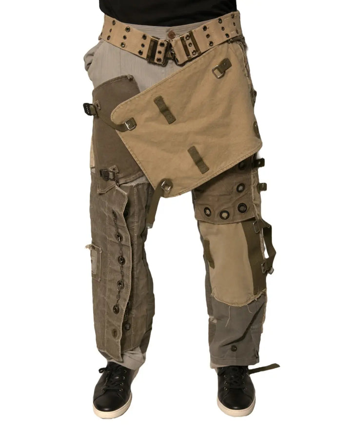 Dolce &amp; Gabbana Multicolor Reconstructed Flight Cargo Pants