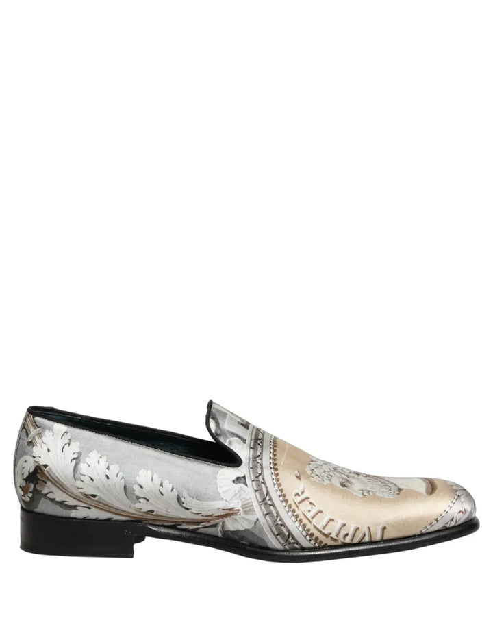 Dolce &amp; Gabbana Multicolor Roman Slip On Dress Loafers Shoes