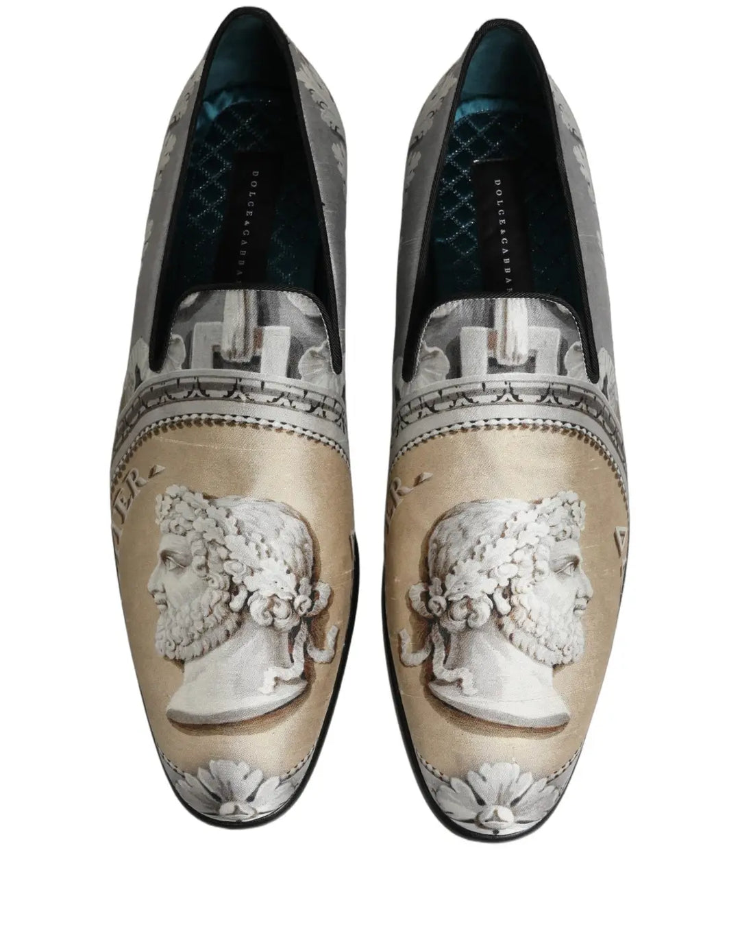 Dolce &amp; Gabbana Multicolor Roman Slip On Dress Loafers Shoes