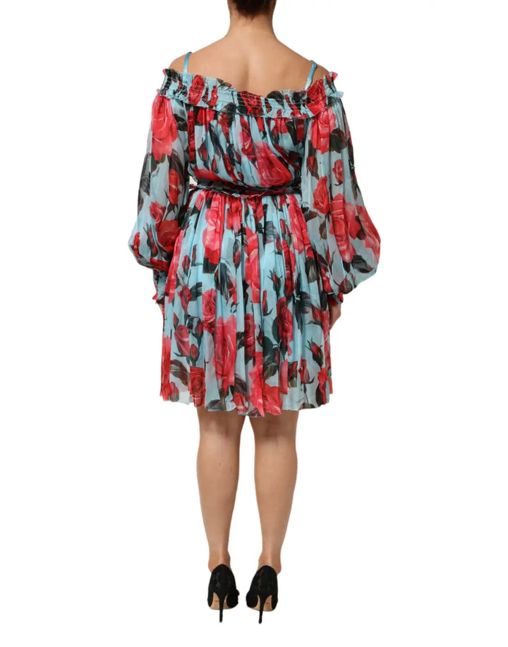 Dolce &amp; Gabbana Multicolor Romantic Floral Silk Chiffon Dress