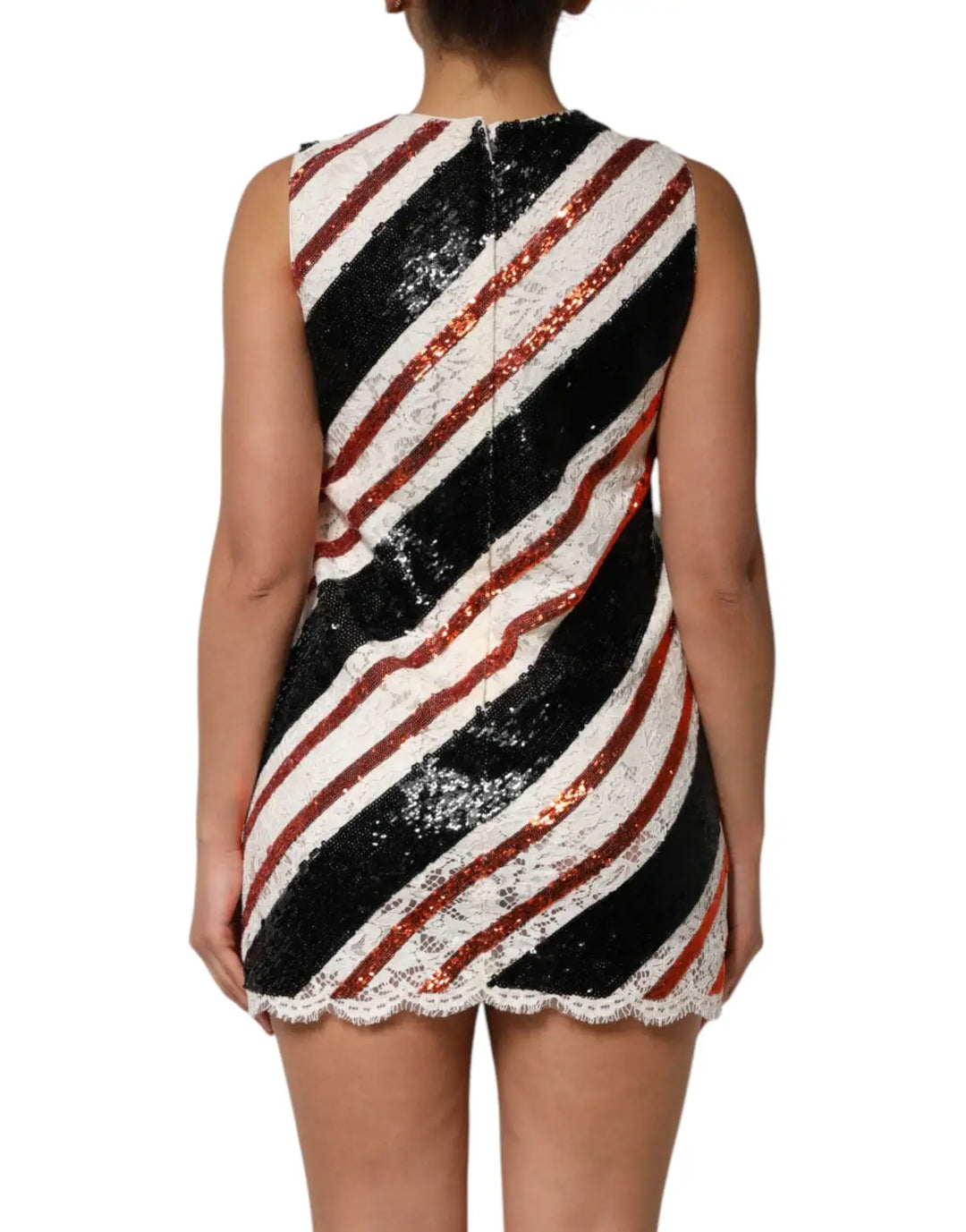 Dolce &amp; Gabbana Multicolor Sequin Embellished Shift Dress