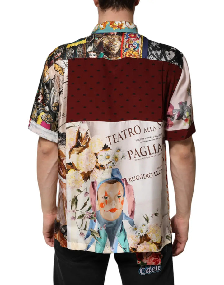 Dolce &amp; Gabbana Multicolor Shell Print Hawaii Casual Shirt