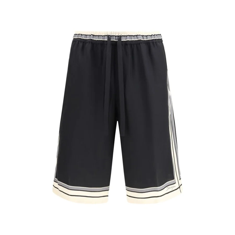 Dolce & Gabbana Multicolor Silk Bermuda Shorts