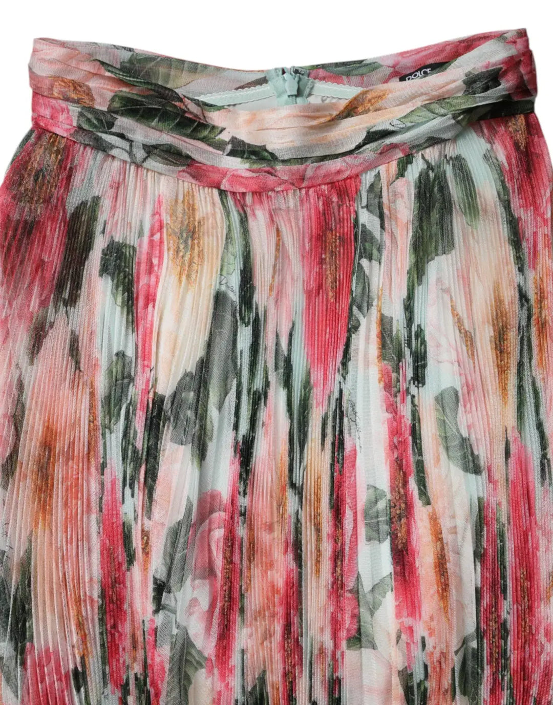 Dolce &amp; Gabbana Multicolor Silk Floral High Waist Midi Skirt