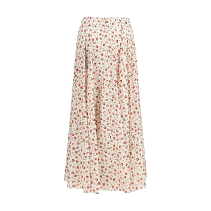 Dolce & Gabbana Multicolor Silk Midi Skirt