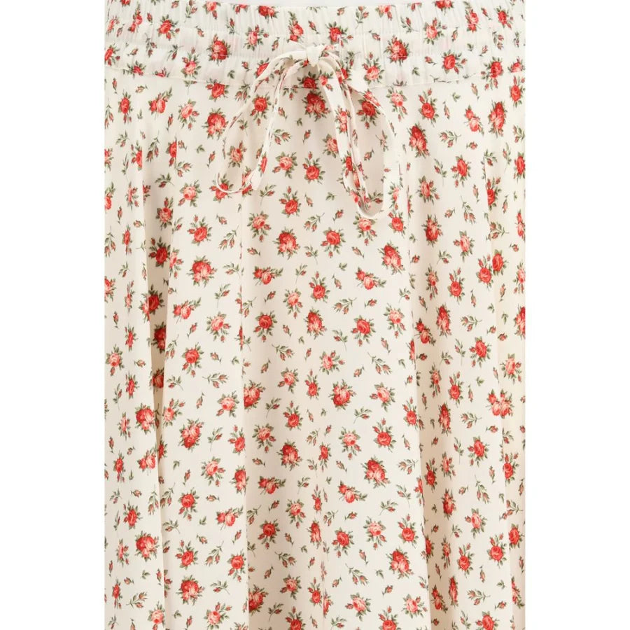 Dolce & Gabbana Multicolor Silk Midi Skirt