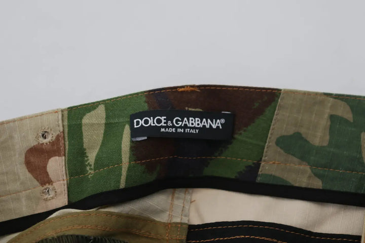 Dolce &amp; Gabbana Multicolor Silk Patchwork Men Denim Jeans