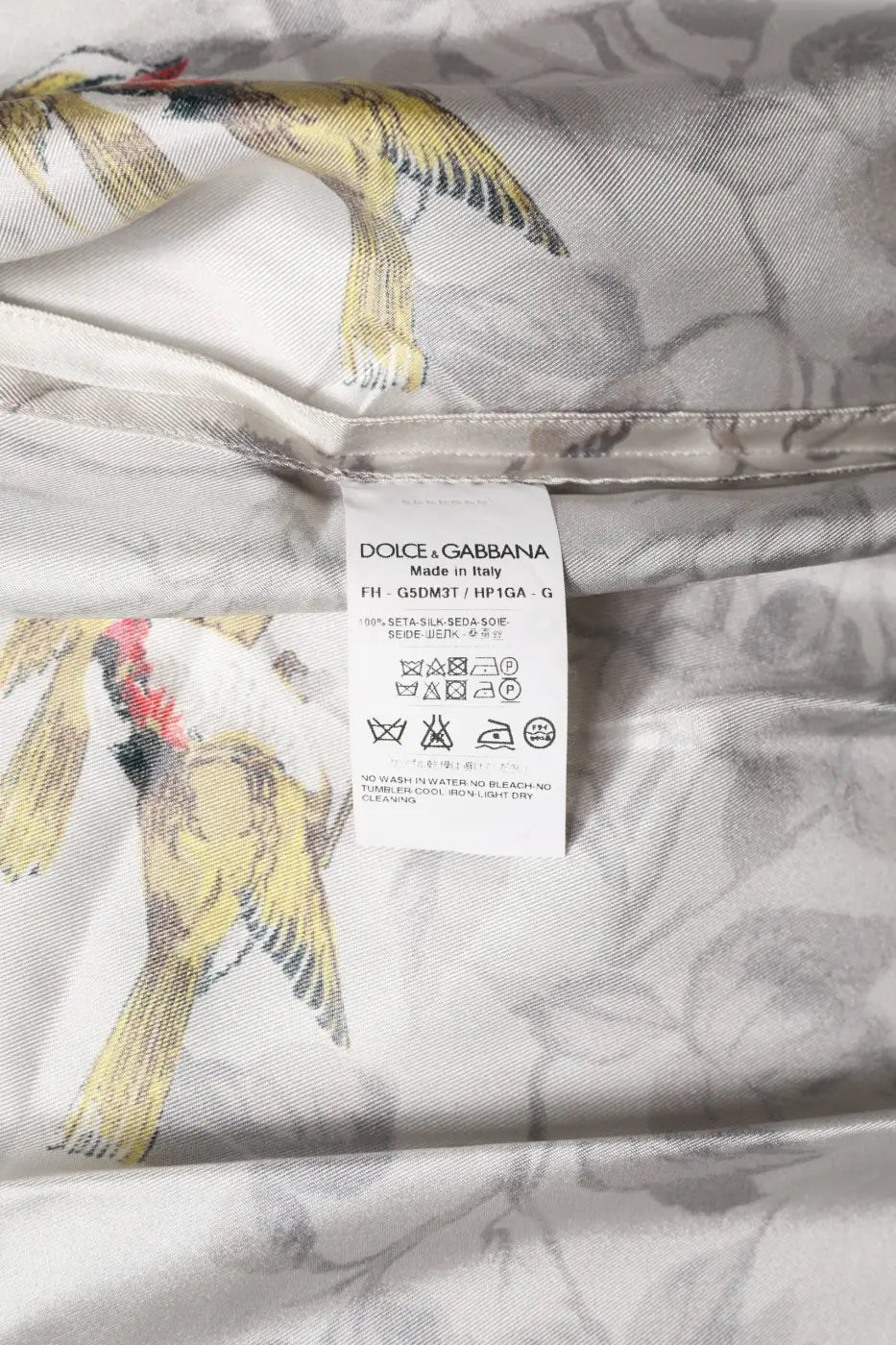 Dolce &amp; Gabbana Multicolor Silk Printed Button Down Shirt