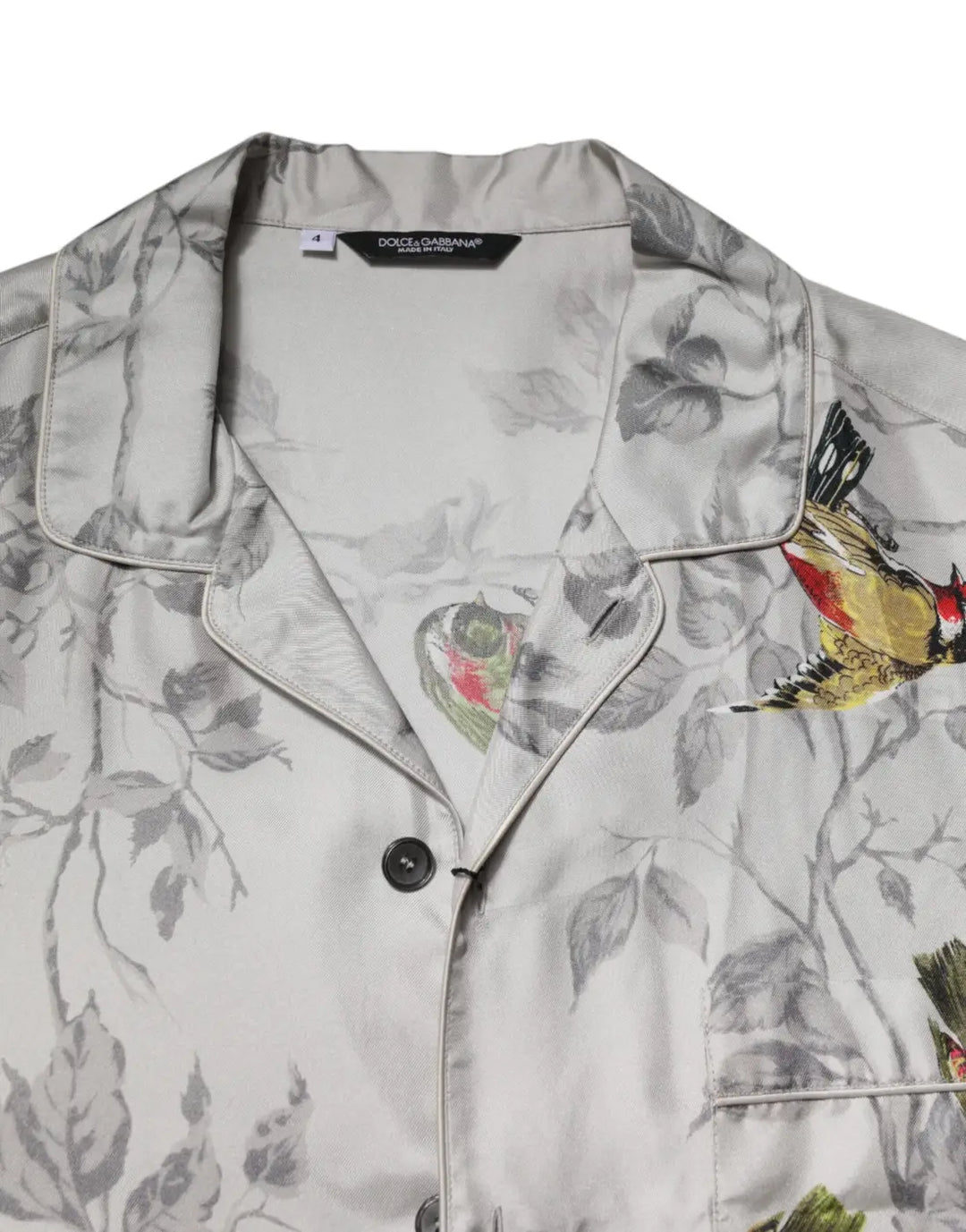 Dolce &amp; Gabbana Multicolor Silk Printed Button Down Shirt