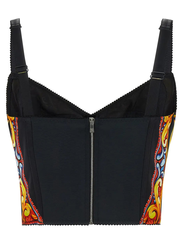 Dolce &amp; Gabbana Multicolor Silk Tank Tops