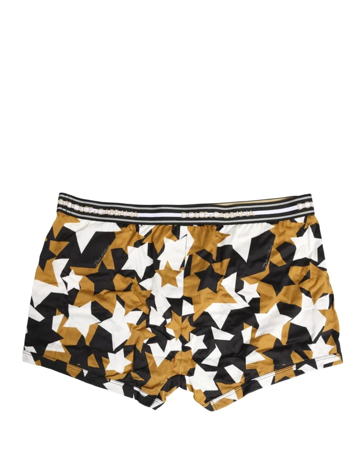 Dolce &amp; Gabbana Multicolor Stars Print Regular Boxer Underwear