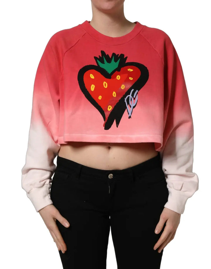 Dolce &amp; Gabbana Multicolor StrawberryPrint Sweatshirt Sweater