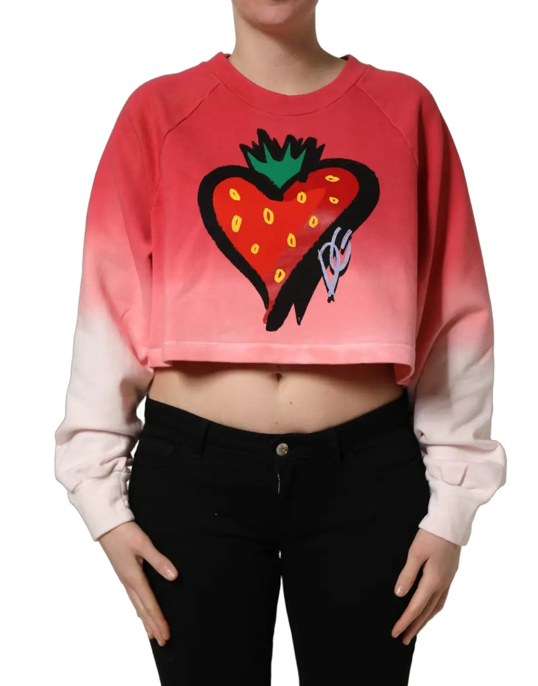 Dolce &amp; Gabbana Multicolor StrawberryPrint Sweatshirt Sweater
