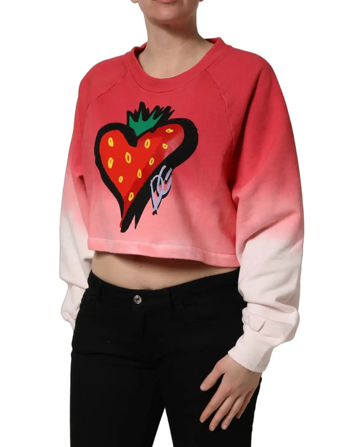 Dolce &amp; Gabbana Multicolor StrawberryPrint Sweatshirt Sweater