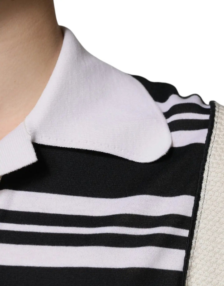 Dolce &amp; Gabbana Multicolor Stripe Collared Polo T-shirt